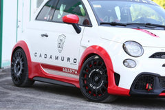 Abarth 500 / 595 / 695 70TH ANNIVERSARIO FRONT AND REAR FENDERS AND SIDE SKIRTS - Fiberglass - Cadamuro