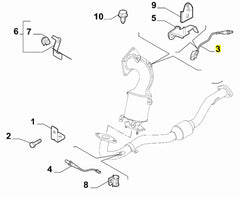 GENUINE ABARTH PRE CAT LAMBDA SENSOR - 500 ABARTH - WITH EURO 6 EMISSIONS