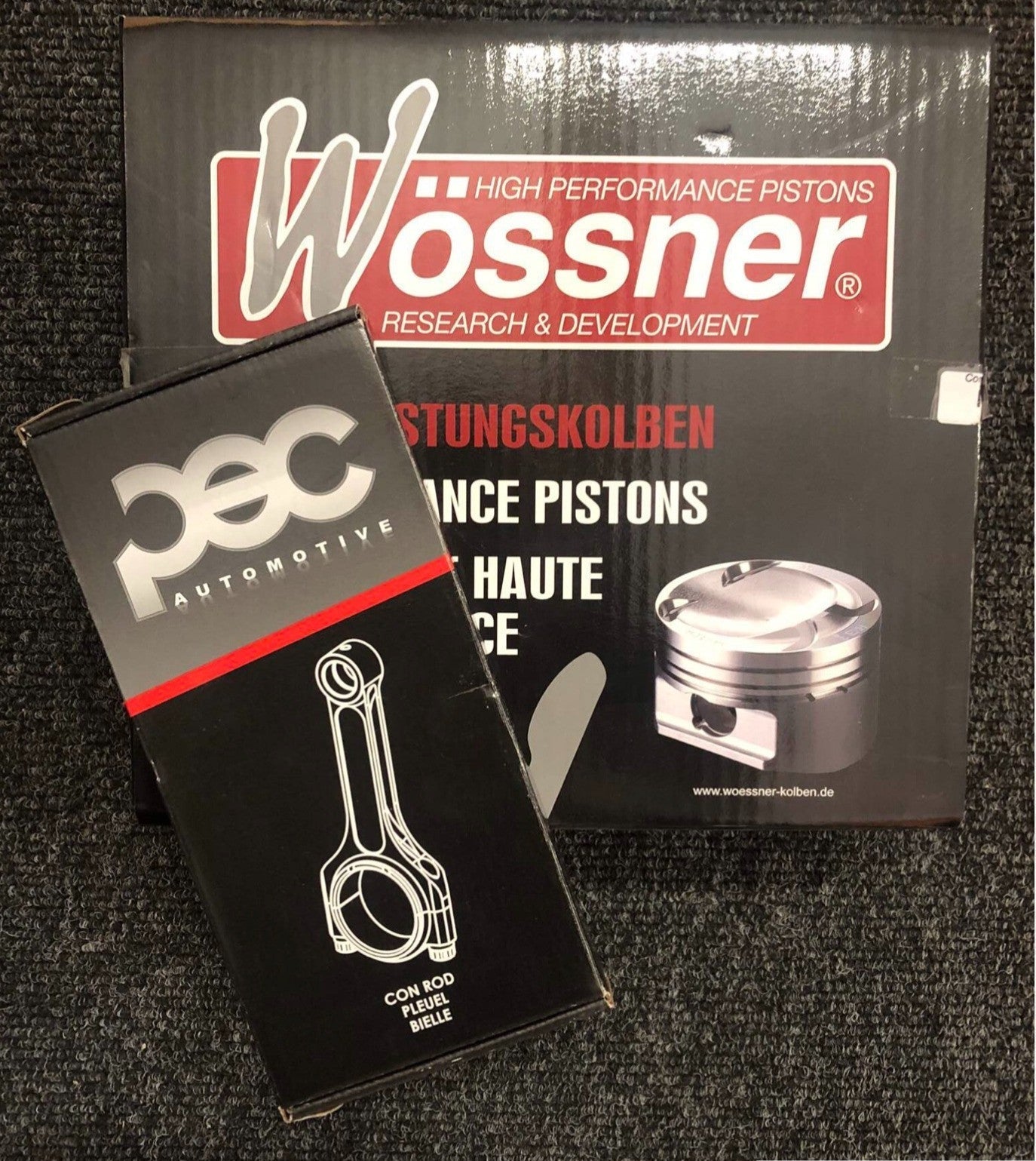 Abarth 500 1.4T Wossner Forged Pistons and PEC Steel Con Rod Kit-Pistons-Wossner-72mm - K9518DA-No-Purdue Performance