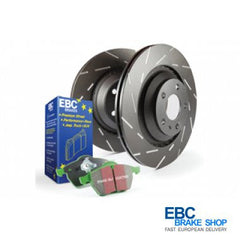 Abarth 500 EBC Greenstuff Front Pad and Ultimax Disc Kit-Disc and Pad Kit-EBC Brakes-Purdue Performance