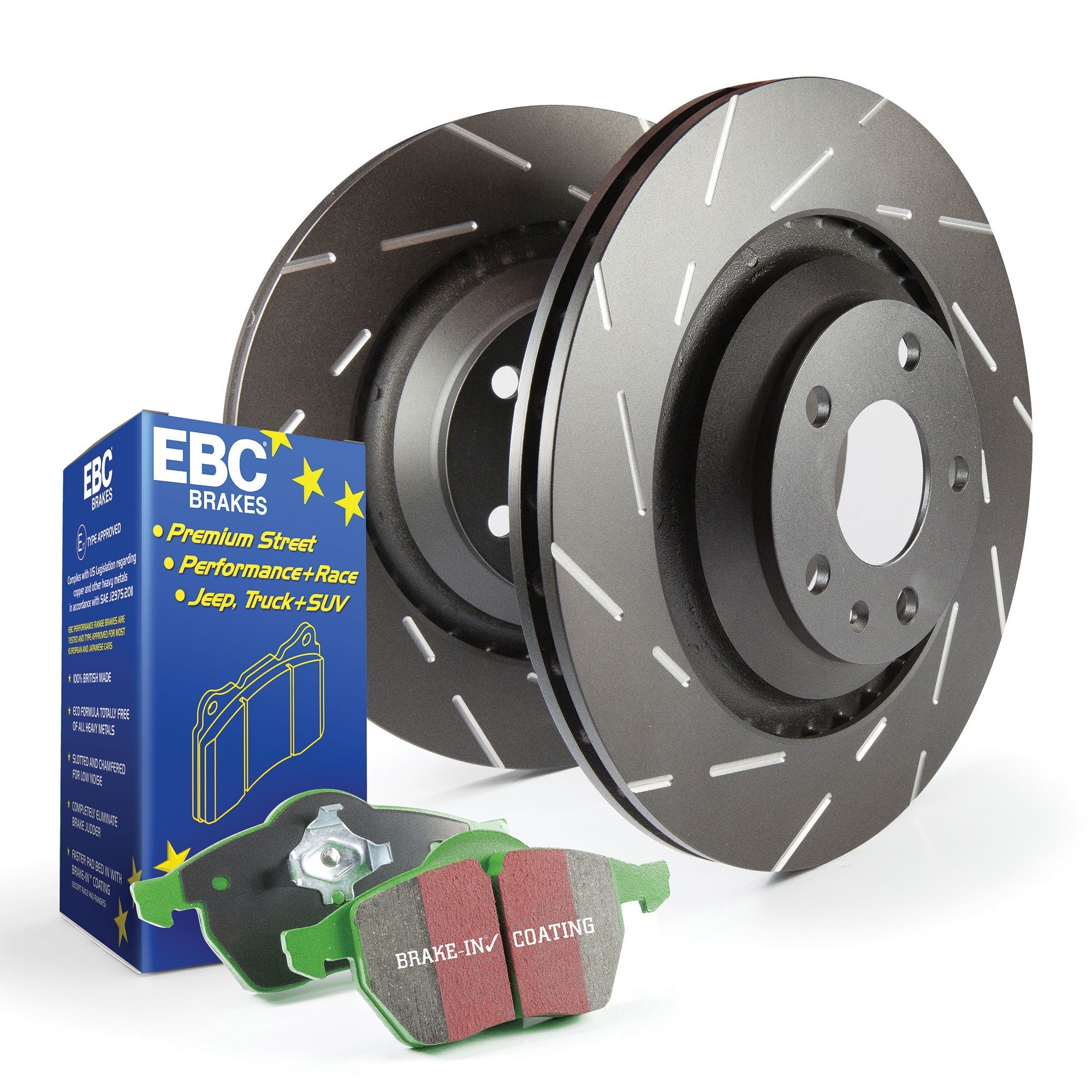 Abarth 500 EBC Greenstuff Rear Pad and Ultimax Disc Kit-Disc and Pad Kit-EBC Brakes-Purdue Performance