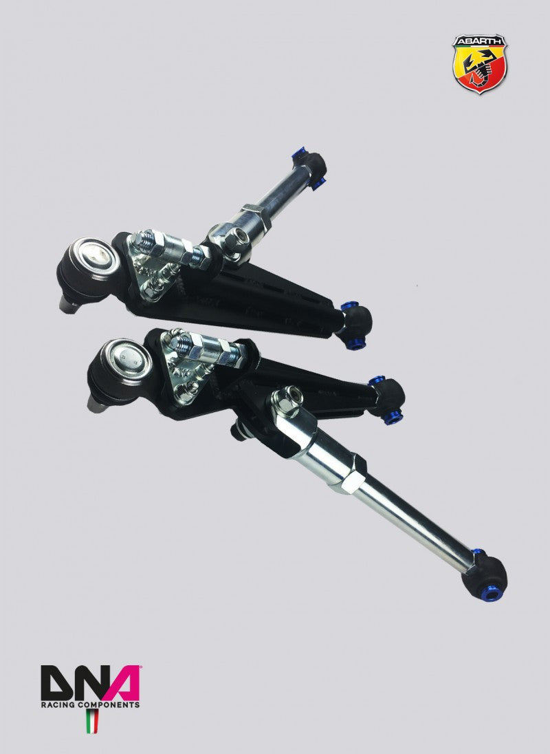 Abarth 500 EU 2008- DNA Racing Front Adjustable Suspension Arm Kit-Suspension Arms-DNA Racing-Purdue Performance