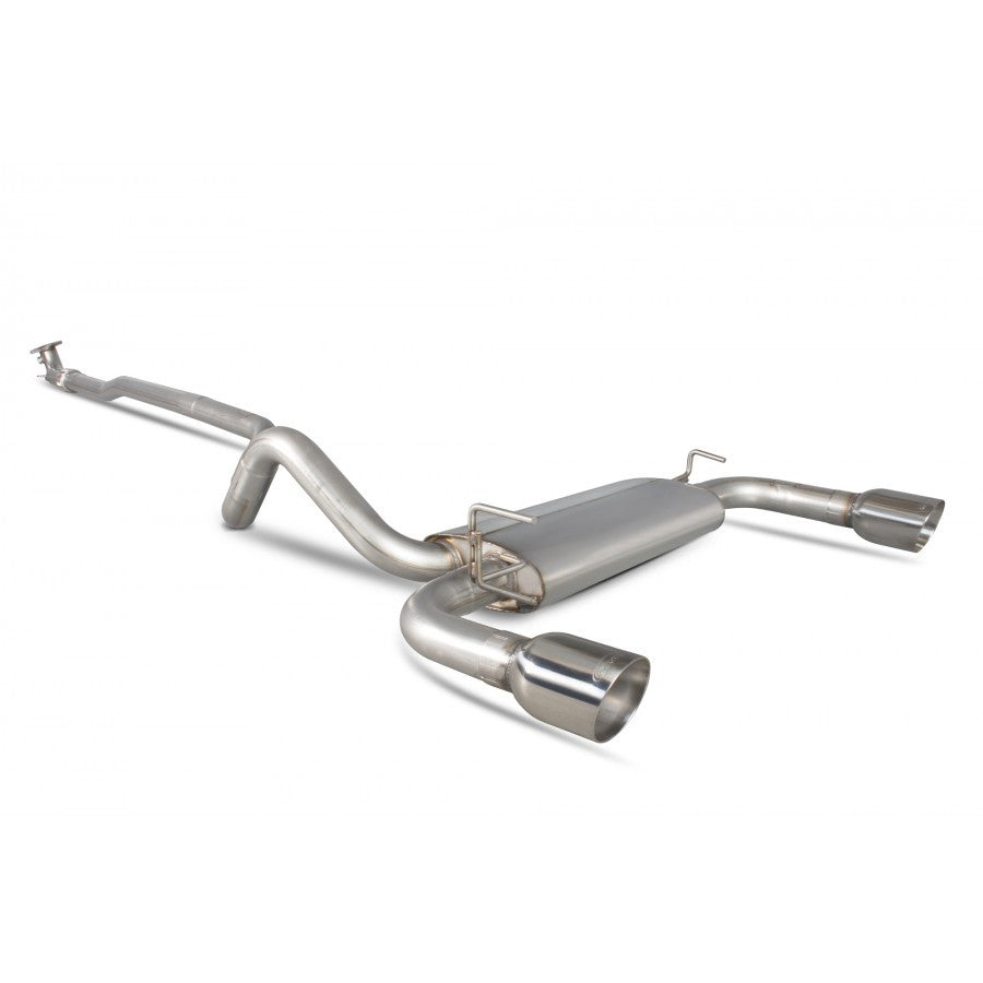 Abarth 500/595/695 Scorpion Non-Resonated Cat-Back Exhaust-Exhaust System-Scorpion Exhausts-IHI Turbo-Polished 100mm Daytona Tips-Purdue Performance