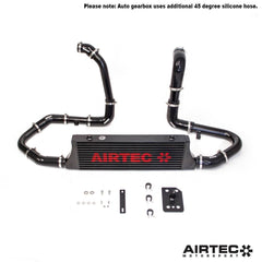Abarth 595 Airtec 60mm Core Intercooler Upgrade (Automatic Gearbox)-Intercoolers-Airtec Motorsport-Gloss Black-Pro-Series Black-Plain - No Logo-Purdue Performance