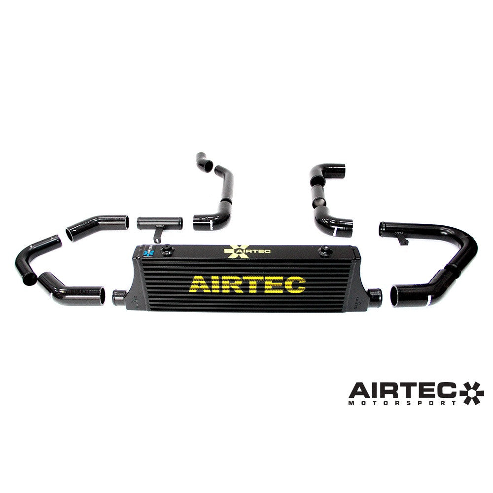 Abarth 595 Airtec Intercooler Upgrade-Intercoolers-Airtec Motorsport-Gloss Black-Pro-Series Black-Plain - No Logo-Purdue Performance