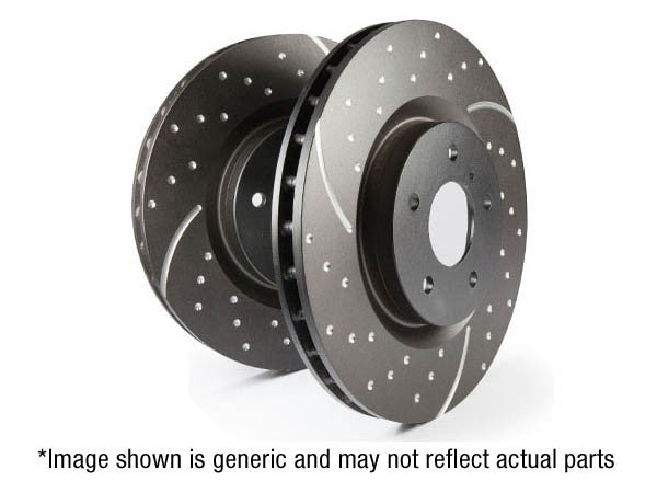 Abarth Grande Punto EBC Brakes Front GD Series Slotted And Dimpled Sport Discs-Brake Discs-EBC Brakes-Purdue Performance