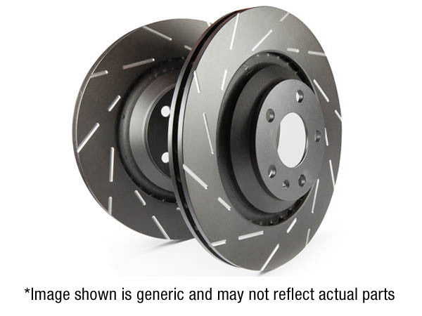 Abarth Grande Punto EBC Brakes Front USR Series Fine Slotted Discs-Brake Discs-EBC Brakes-Purdue Performance