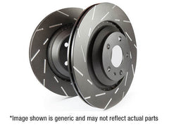 Abarth Grande Punto EBC Brakes Front USR Series Fine Slotted Discs-Brake Discs-EBC Brakes-Purdue Performance