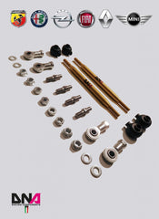 Abarth/Fiat 500 DNA Racing Front Sway Bar Tie Rods on Uniball-Tie Rods-DNA Racing-Purdue Performance