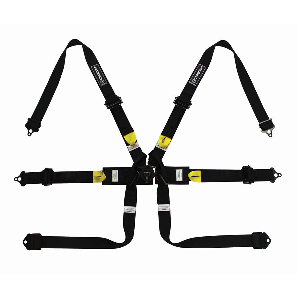 Corbeau Ultima Pro 6 Point Racing Harness F2026-Harnesses-Corbeau-Black-Pull Up-Purdue Performance