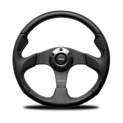 Momo Jet Steering Wheel - Black Leather 350mm Diameter-Steering Wheels-Momo-Purdue Performance