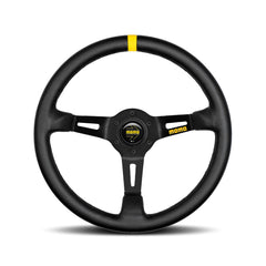 Momo Mod. 08 Steering Wheel - Black Spoke/Black Leather 350mm Diameter-Steering Wheels-Momo-Purdue Performance