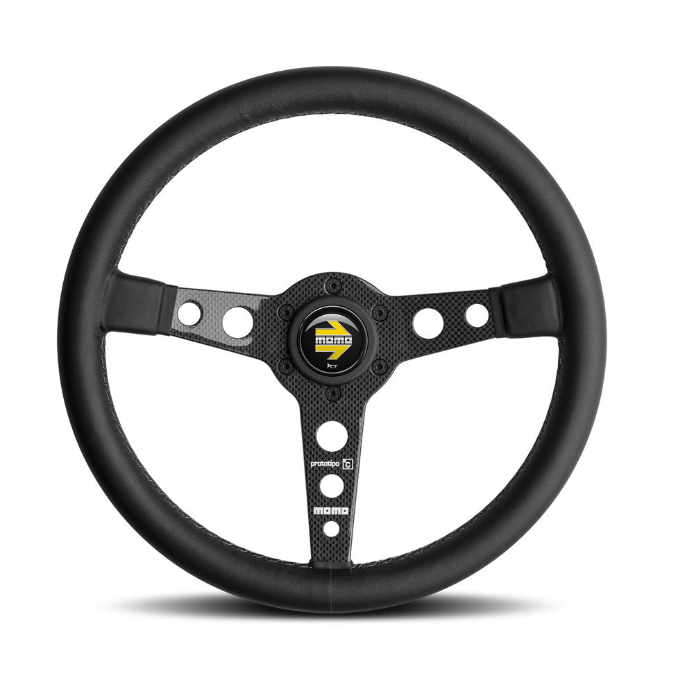 Momo Prototipo Carbon 6C Steering Wheel - Carbon/Black 350mm Diameter-Steering Wheels-Momo-Purdue Performance