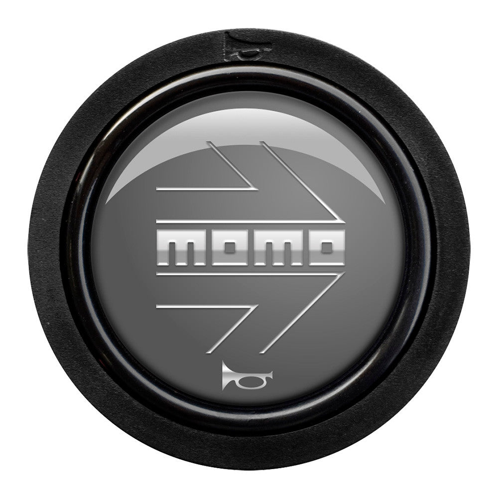 Momo Standard 2 Contact Horn Button - Momo Arrow Gloss Anthracite/Silver-Horn Buttons-Momo-Purdue Performance