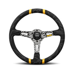 Momo Ultra Steering Wheel - Black Alcantara/Yellow Insert 350mm Diameter-Steering Wheels-Momo-Purdue Performance
