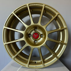 Set of 4 Abarth Esseesse Style Alloy Wheels 17" For Abarth 500/595/695-4 x 98-Purdue Performance-Gold-Purdue Performance