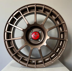 Set of 4 NTT Style Alloy Wheels for ABARTH PUNTO-4 x 100-Purdue Performance-Bronze-17"-Purdue Performance