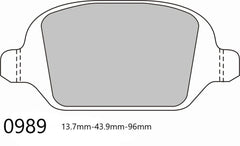 ABARTH 500 595 695 Rear Pads 0989