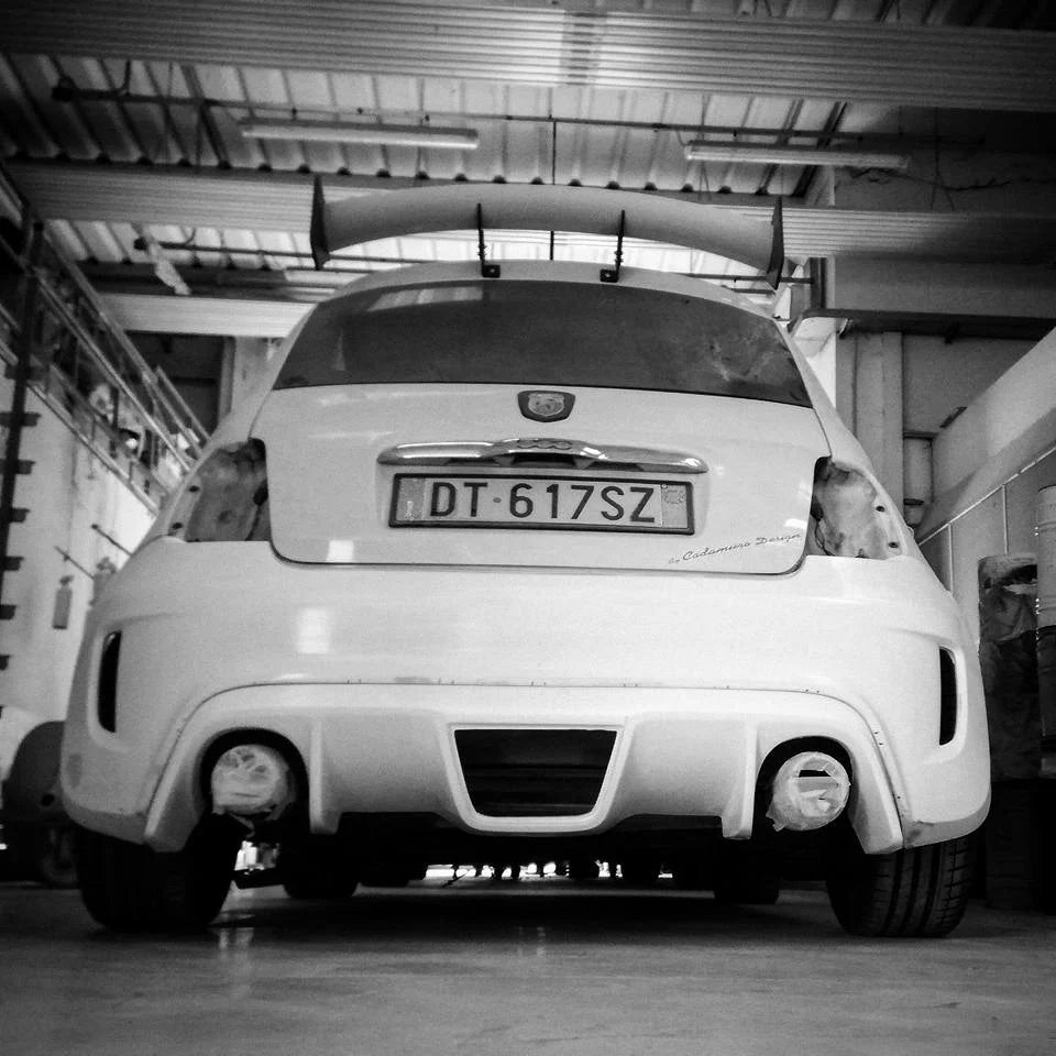Abarth 500 / 595 / 695 Biposto Style Rear Bumper + Rear Diffuser + Abarth Style Grille - Cadamuro
