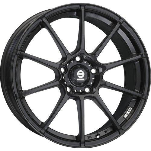 17" Sparco Assetto Gara Matt Black Set Of 4 Alloy Wheels 17x7 Et30/Et37 Pcd 4x100 For Abarth 500 / 595 / 695