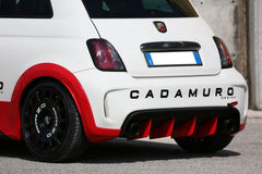 Abarth 500 Series 3 Rear Bumper Restyling & 70th Anniversario Style Diffuser - Cadamuro