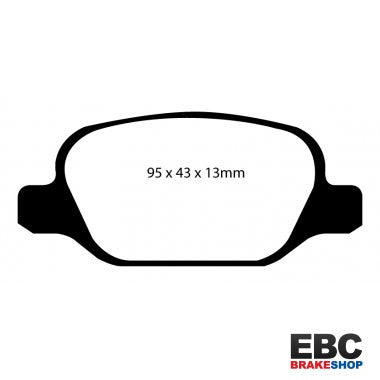 Abarth 500 Esseesse EBC Greenstuff Rear Brake Pads-Brake Pads-EBC Brakes-[By Purdue Performance]