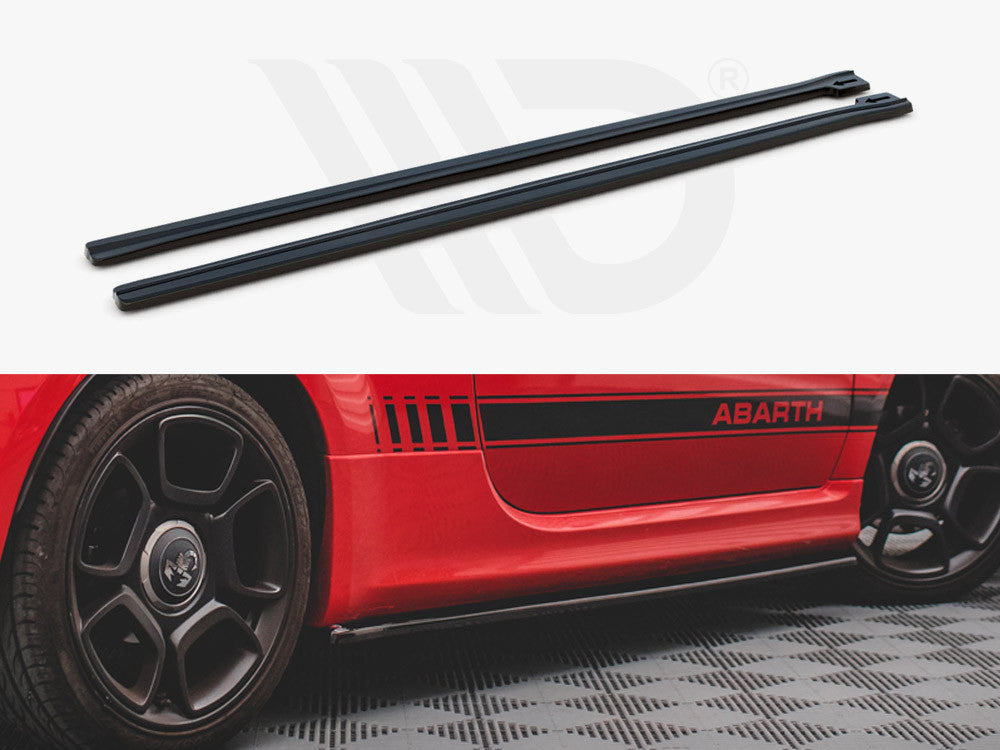 Abarth 500/595 (2016-) Maxton Design Side Skirt Splitters-Side Skirts-Maxton Design-[By Purdue Performance]