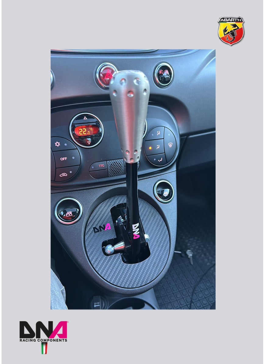 Abarth 500/595/695 DNA Racing Adjustable Short Shifter Cover Kit (Carbon Fibre)-Gear Shift Cover-DNA Racing-[By Purdue Performance]