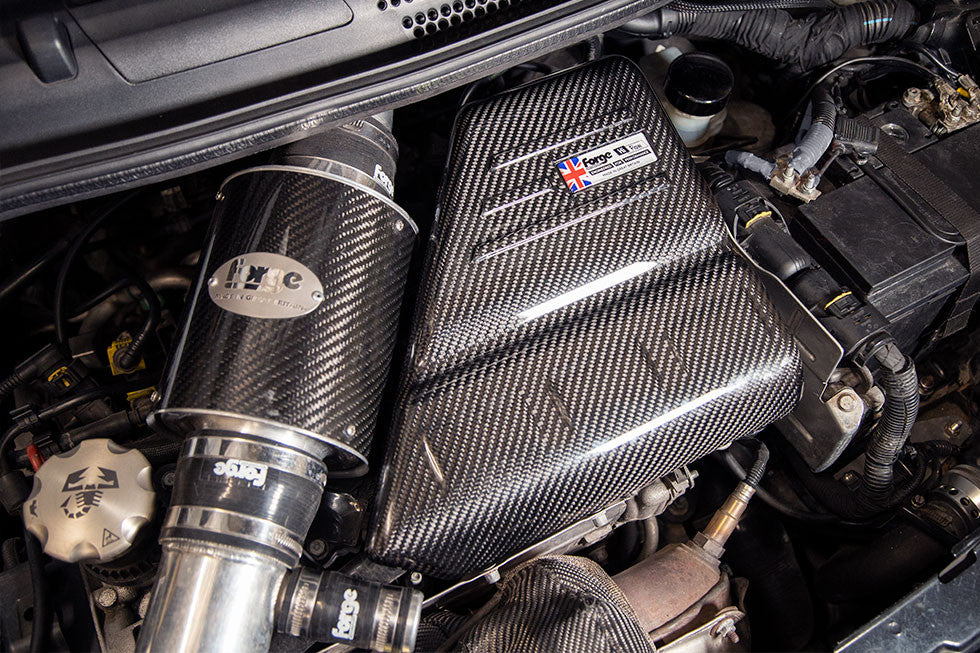 Abarth 500/595/695 Forge Motorsport Carbon Fibre Engine Cover-Engine Cover-Forge Motorsport-[By Purdue Performance]