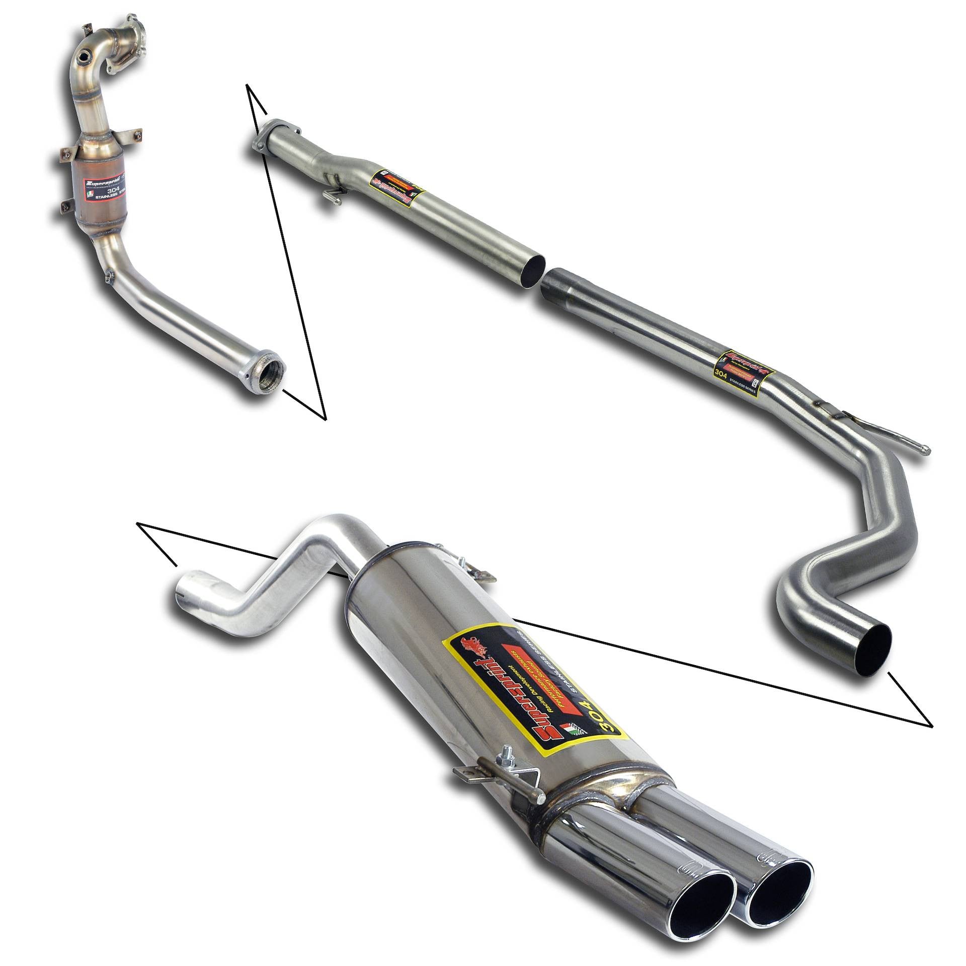 Abarth Grande Punto / Evo SuperSprint Exhaust-Exhaust System-Super Sprint-[By Purdue Performance]