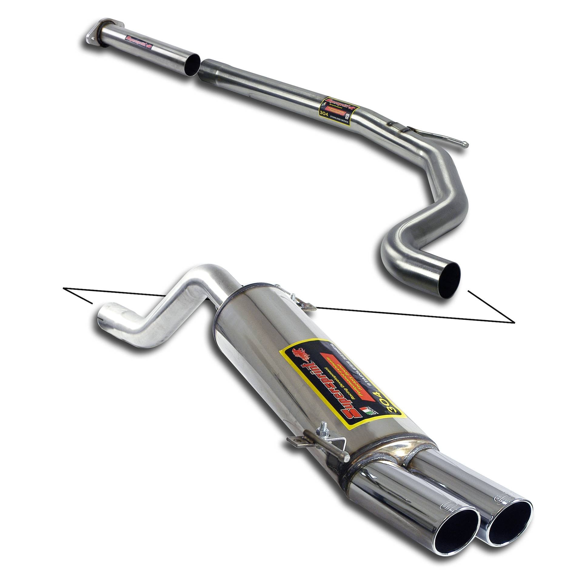 Abarth Grande Punto / Evo SuperSprint Exhaust-Exhaust System-Super Sprint-[By Purdue Performance]