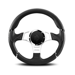 Momo Millenium Sport Steering Wheel - Black/Grey Profile 350mm Diameter-Steering Wheels-Momo-[By Purdue Performance]