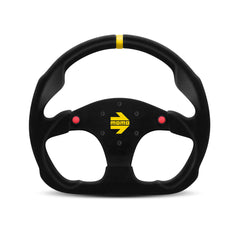Momo Mod. 30/B Steering Wheel - Black Suede W/Buttons 320mm Diameter-Steering Wheels-Momo-[By Purdue Performance]