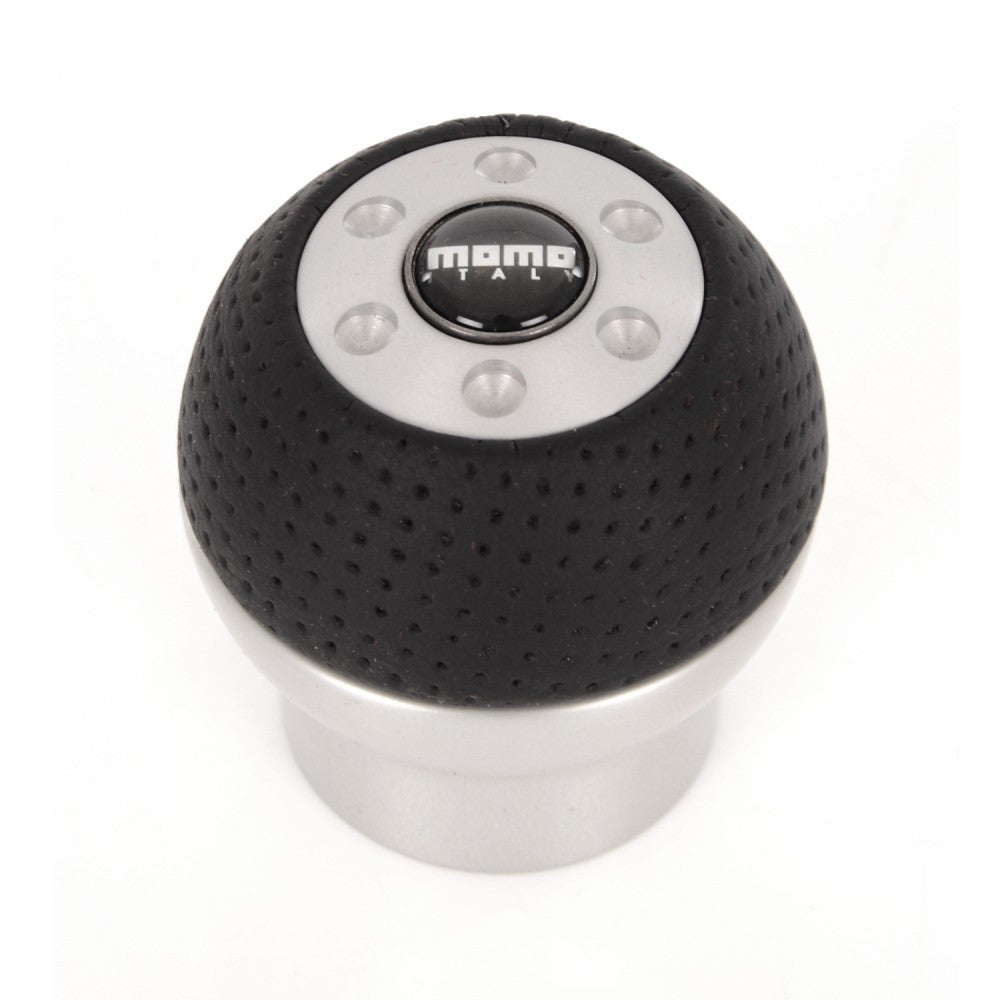 Momo Race Gear Knob - AirLeather/Aluminium "S" Type-Gear Knobs-Momo-[By Purdue Performance]