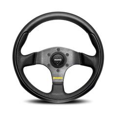 Momo Team Steering Wheel - Black Leather 300mm Diamater-Steering Wheels-Momo-[By Purdue Performance]