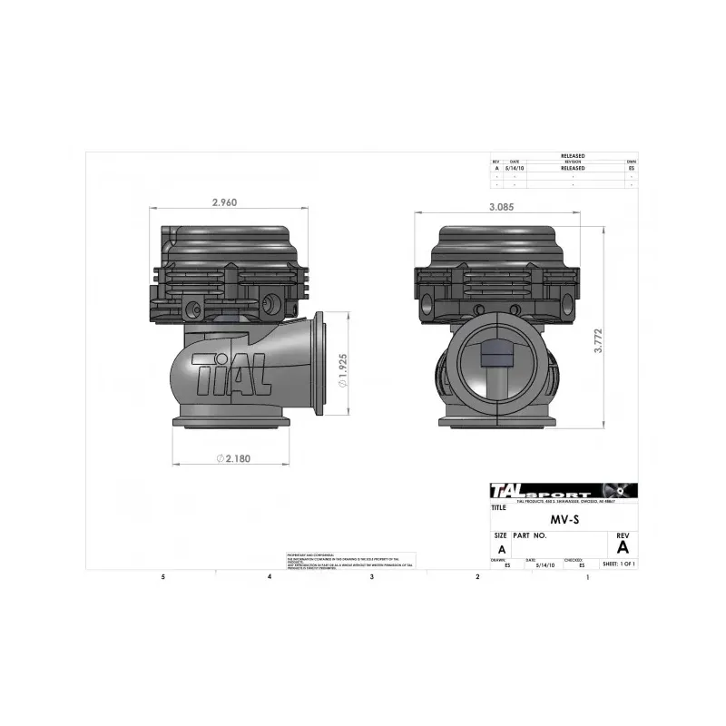 Tial MV-S External Wastegate 38 MM-External Wastegate-Purdue Performance-Purdue Performance